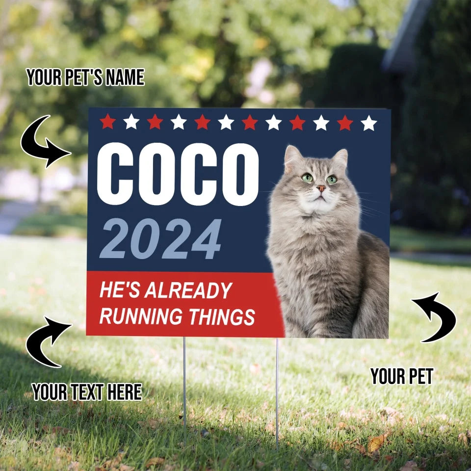 Pet Political Funny The Future Is Furry - Personalized Yard Sign, Pet Political Yard Sign, Funny Gift  - YS290AN