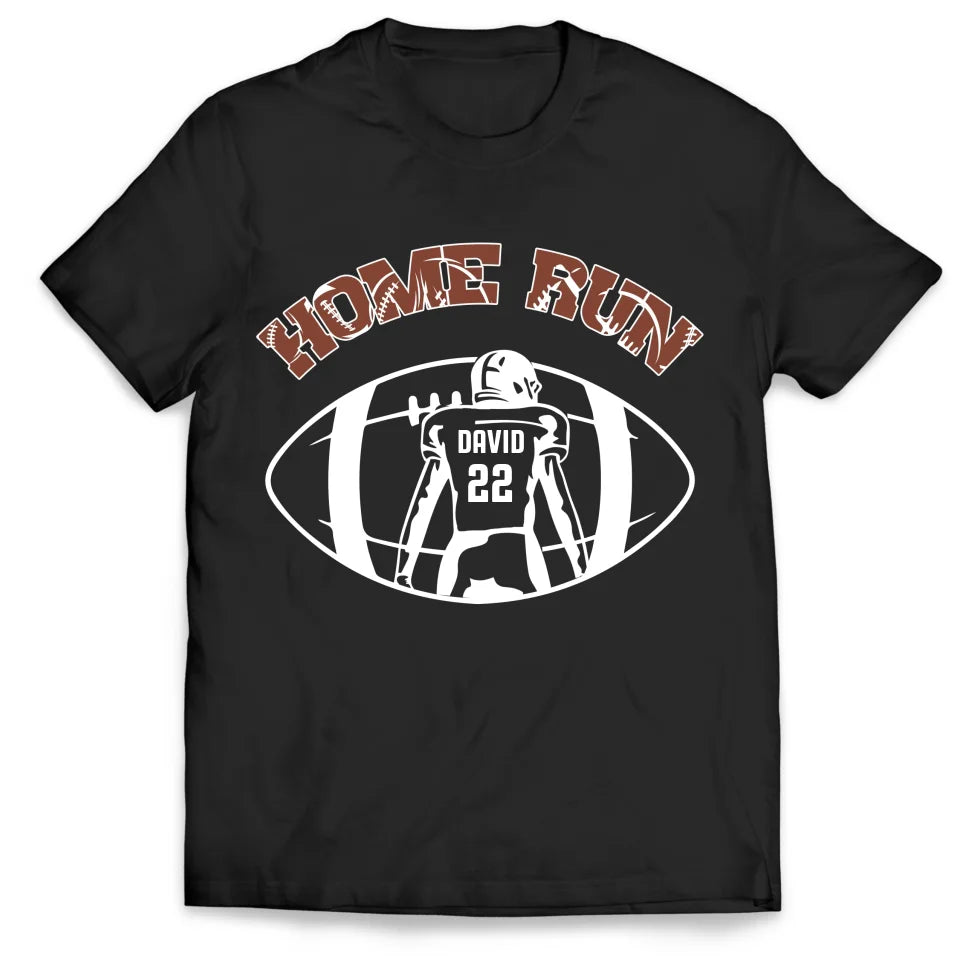 Home Run Custom Football Player - Personalized T-Shirt - TS137YV