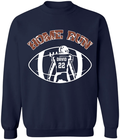 Home Run Custom Football Player - Personalized T-Shirt - TS137YV