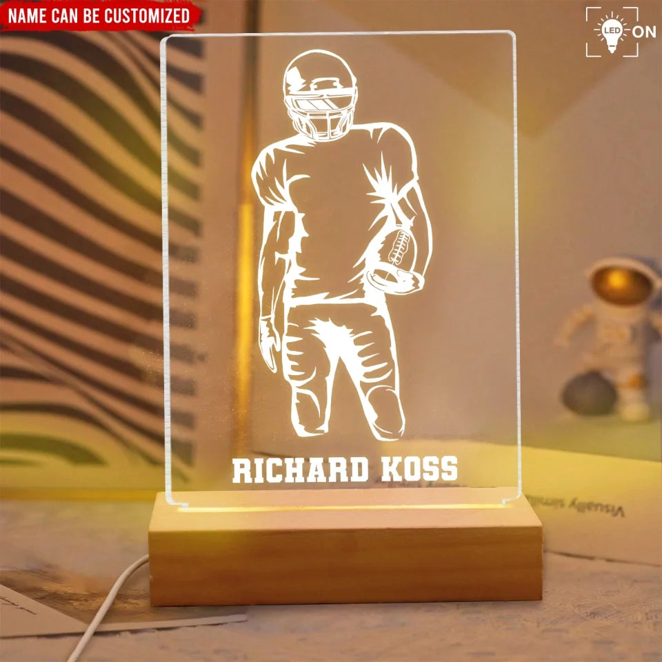 Custom My Favorite Football Player Light - Personalized Acrylic Night Light, Football Gift, Football Home Decor, Sports Gift