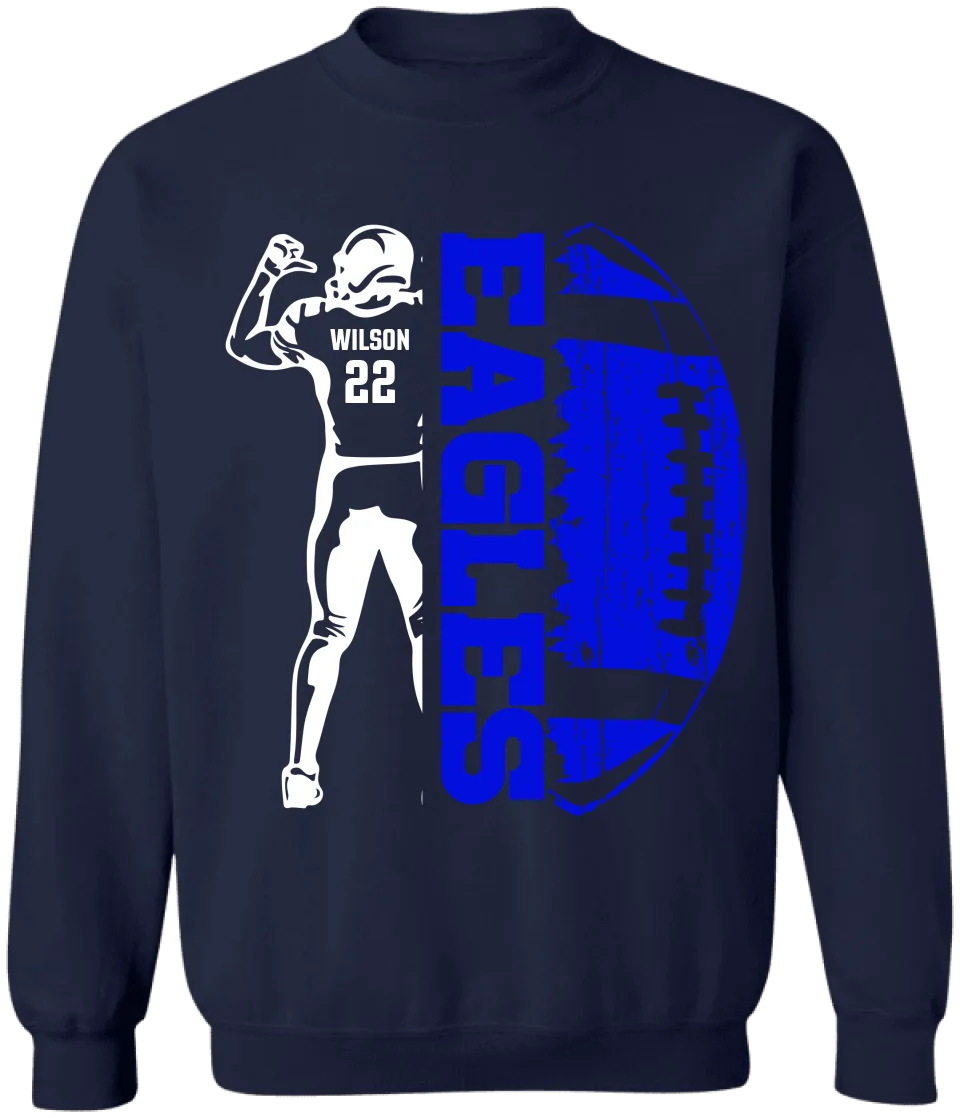 Custom Football Player - Personalized T-shirt, Gift for Football Fans - TS144YV