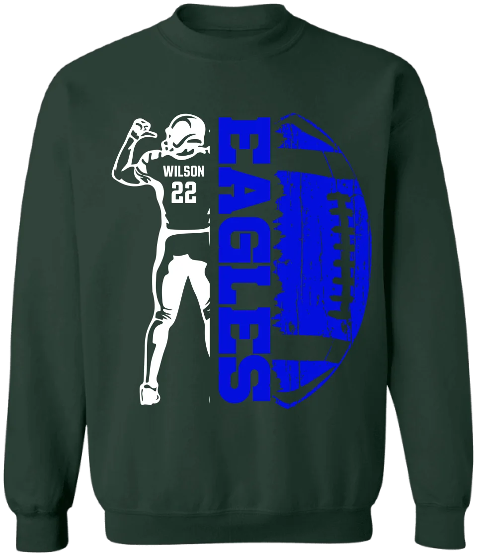 Custom Football Player - Personalized T-shirt, Gift for Football Fans - TS144YV