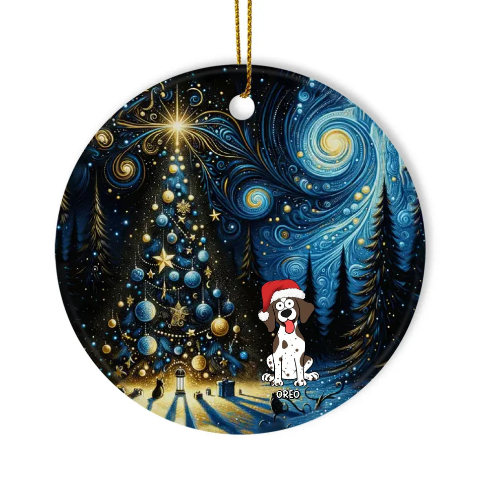 Christmas Pet 2024 - Personalized Ceramic Ornament, Xmas Tree Decor, Christmas Keepsake, Pet Lovers - ORN276AN