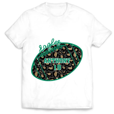Custom Football Team - Personalized T-Shirt, Leopard Football Shirt - TS155YV
