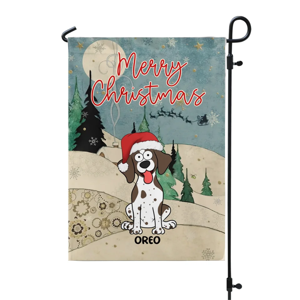 Custom Pet Merry Christmas - Personalized Garden Flag, Christmas Gift for Pet Lover  - GF87YV