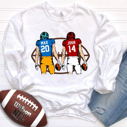 Two Football Players - Personalized T-Shirt, Gift For Football Lovers, Football Fan