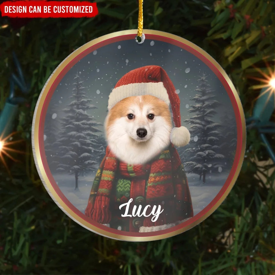 Christmas Pet Portrait Photo - Personalized Acrylic Ornament, Cute Custom Christmas Sweater Dog Cat, christmas ornament, christmas ornaments, christmas decoration, christmas decor, christmas ornaments, christmas decor, valentines decor,ornament, personalized ornament,xmas,, christmas gift, happy christmas day,ornament, personalized ornament