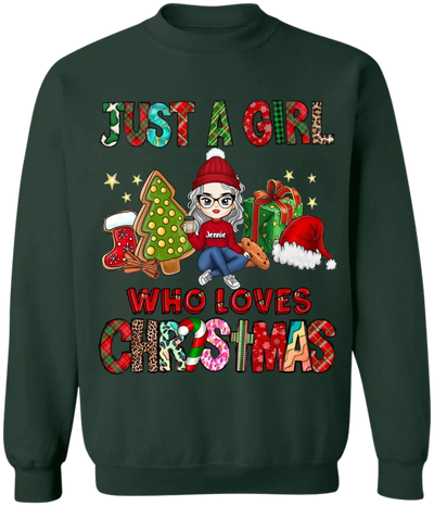 Just A Girl Who Loves Christmas - Personalized T-Shirt, Christmas Gift, Christmas Shirt - TS352AN