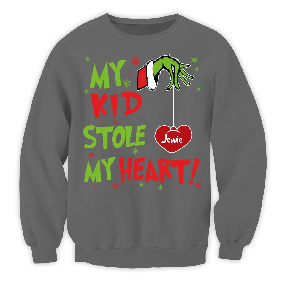 My Grandkid Stole My Heart - Personalized T-Shirt, Gift For Family/ Grandma/ Mama Shirt - TS391AN