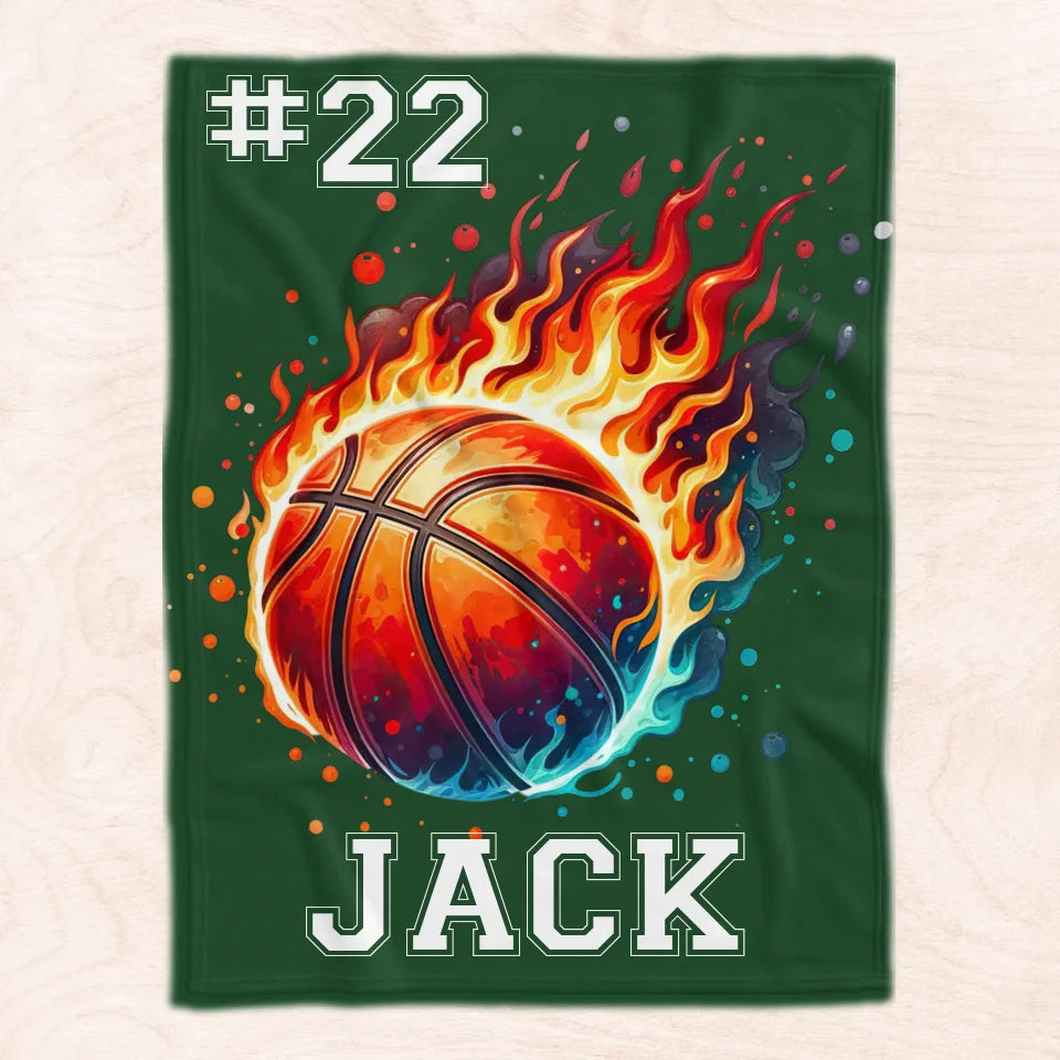 Team Ball Sport - Personalized Blanket, Custom Name and Number Gift For Team Ball Games Lovers - BL423AN