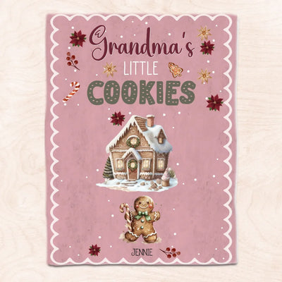 Grandma’s Little Cookies - Personalized Blanket, Christmas Blanket Gift For Grandma - BL363TL