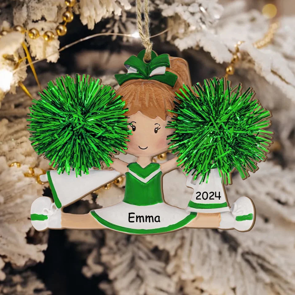 Christmas Cheerleader - Personalized Wooden Ornament, Christmas Gift For Cheerleader, christmas ornament, christmas ornaments, christmas decoration, christmas decor, christmas ornaments, christmas decor, valentines decor,ornament, personalized ornament,xmas,, christmas gift, happy christmas day,ornament, personalized ornament