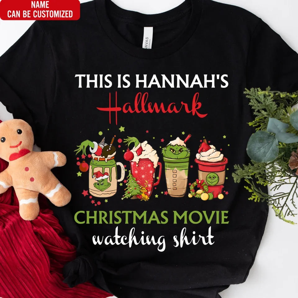 This is My Hallmark Christmas Movie Watching Shirt - Personalized T-Shirt, Christmas T-Shirt  - TS258YV