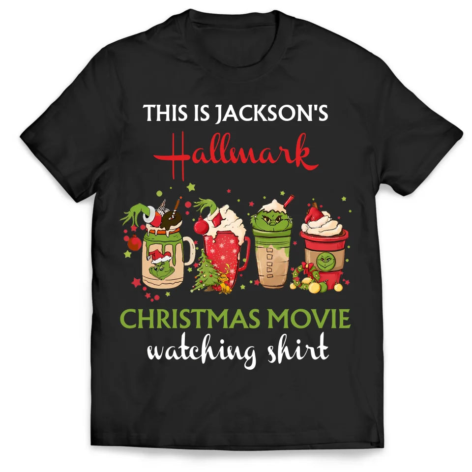 This is My Hallmark Christmas Movie Watching Shirt - Personalized T-Shirt, Christmas T-Shirt  - TS258YV