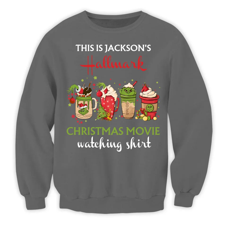 This is My Hallmark Christmas Movie Watching Shirt - Personalized T-Shirt, Christmas T-Shirt  - TS258YV