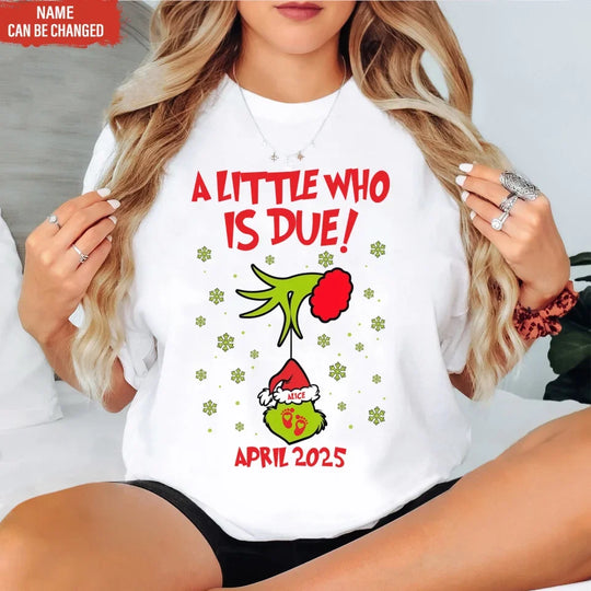 Grincmas Pregnancy Announcement - Personalized T-Shirt, Christmas Gift For New Baby, Pregnancy Announcement 