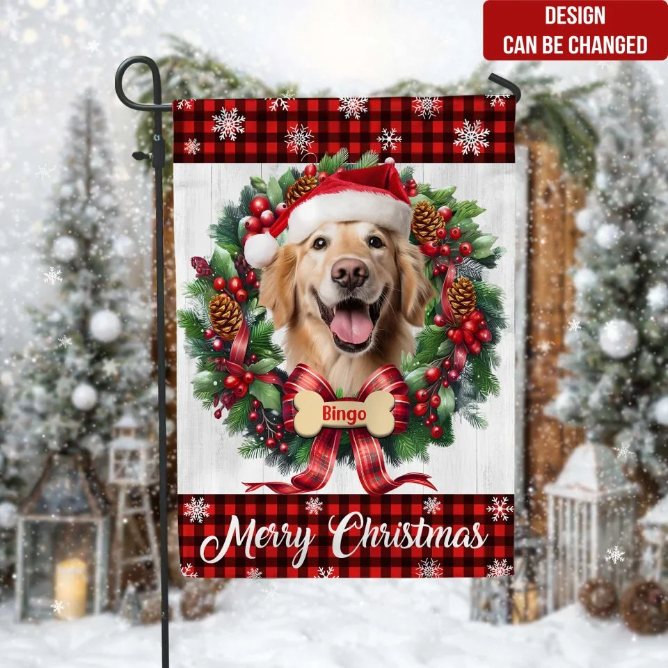 Cute Pet Merry Christmas - Personalized Garden Flag, Gift For Pet Lovers, Christmas Decor - GF460AN