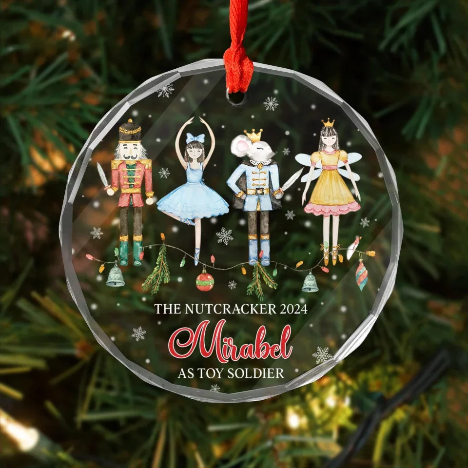 The Nutcracker - Personalized Glass Ornament, Custom Christmas Gift, christmas ornament, christmas ornaments, christmas decoration, christmas decor, christmas ornaments, christmas decor, valentines decor,ornament, personalized ornament,xmas,, christmas gift, happy christmas day,ornament, personalized ornament