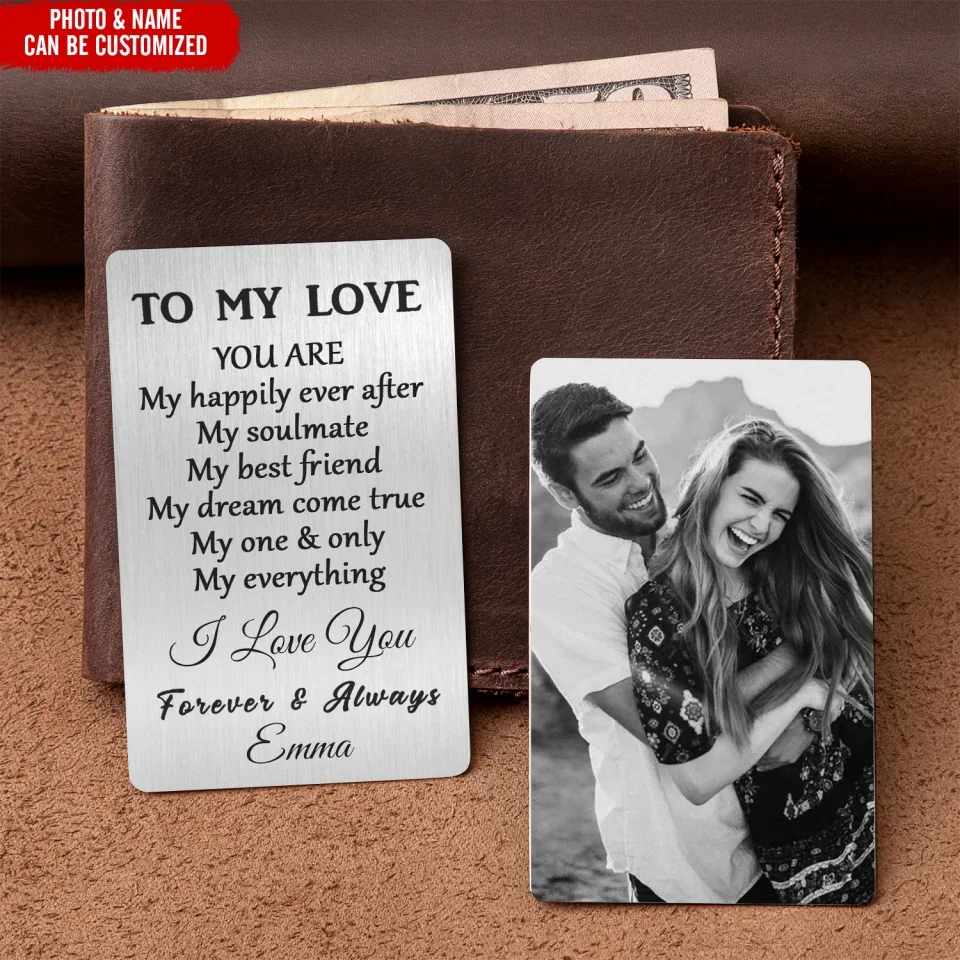 You Are My Everything - Personalized Metal Wallet Card, Gift For Couple/Husband And Wife, Anniversary Gift - MC167UP