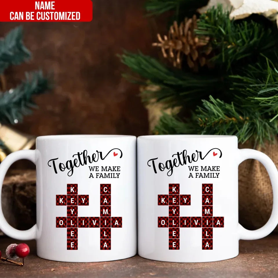 Our Family Family Where Heart Is - Personalized Mug, Christmas Gift For Family