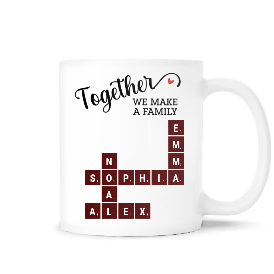 Our Family Family Where Heart Is - Personalized Mug, Christmas Gift For Family - M450TL