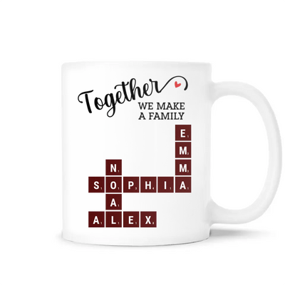 Our Family Family Where Heart Is - Personalized Mug, Christmas Gift For Family - M450TL