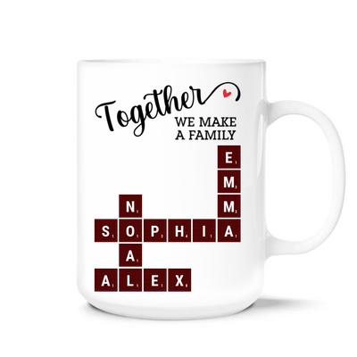 Our Family Family Where Heart Is - Personalized Mug, Christmas Gift For Family - M450TL