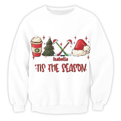 Tis The Season - Personalized T-Shirt, Christmas Sports Shirt, Hockey Christmas Shirt - TS531AN