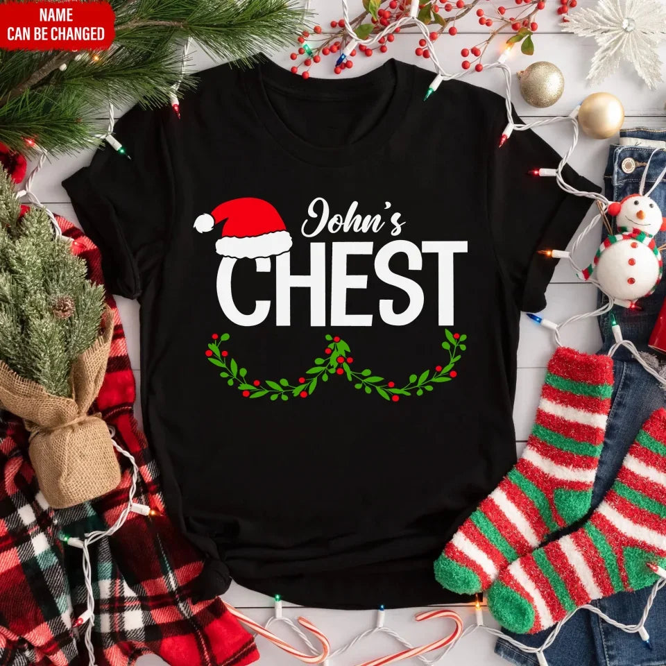 Chest Nuts - Personalized T-Shirt, Funny Couple Christmas Sweater, Christmas Gift for Her - TS406YV