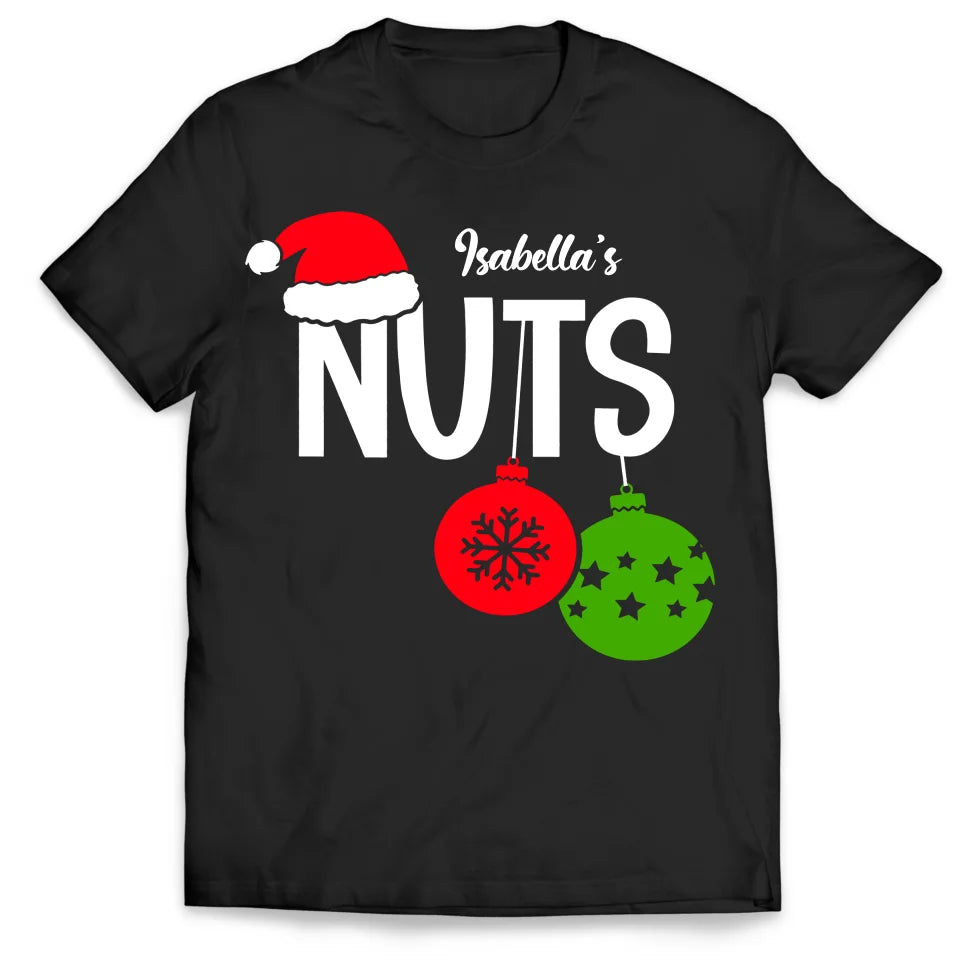 Chest Nuts - Personalized T-Shirt, Funny Couple Christmas Sweater, Christmas Gift for Her - TS406YV