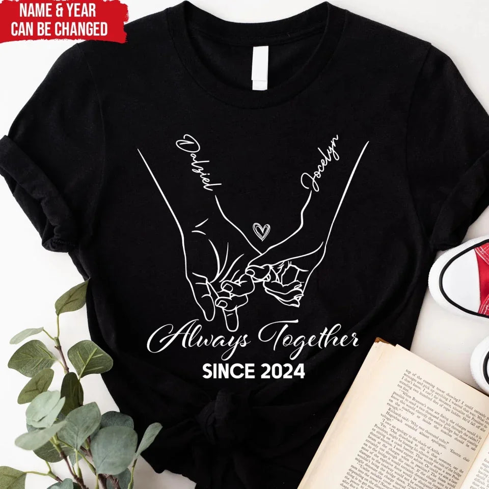 Always Together - Personalized T-Shirt, Gift For Couples, Anniversary Gift Shirt, Wife And Husband Shirt , valentines day shirt, valentines day shirts, valentines t-shirt,t-shirt, tee, personalized shirt,valentines day, valentines, valentines day gift, happy valentines day