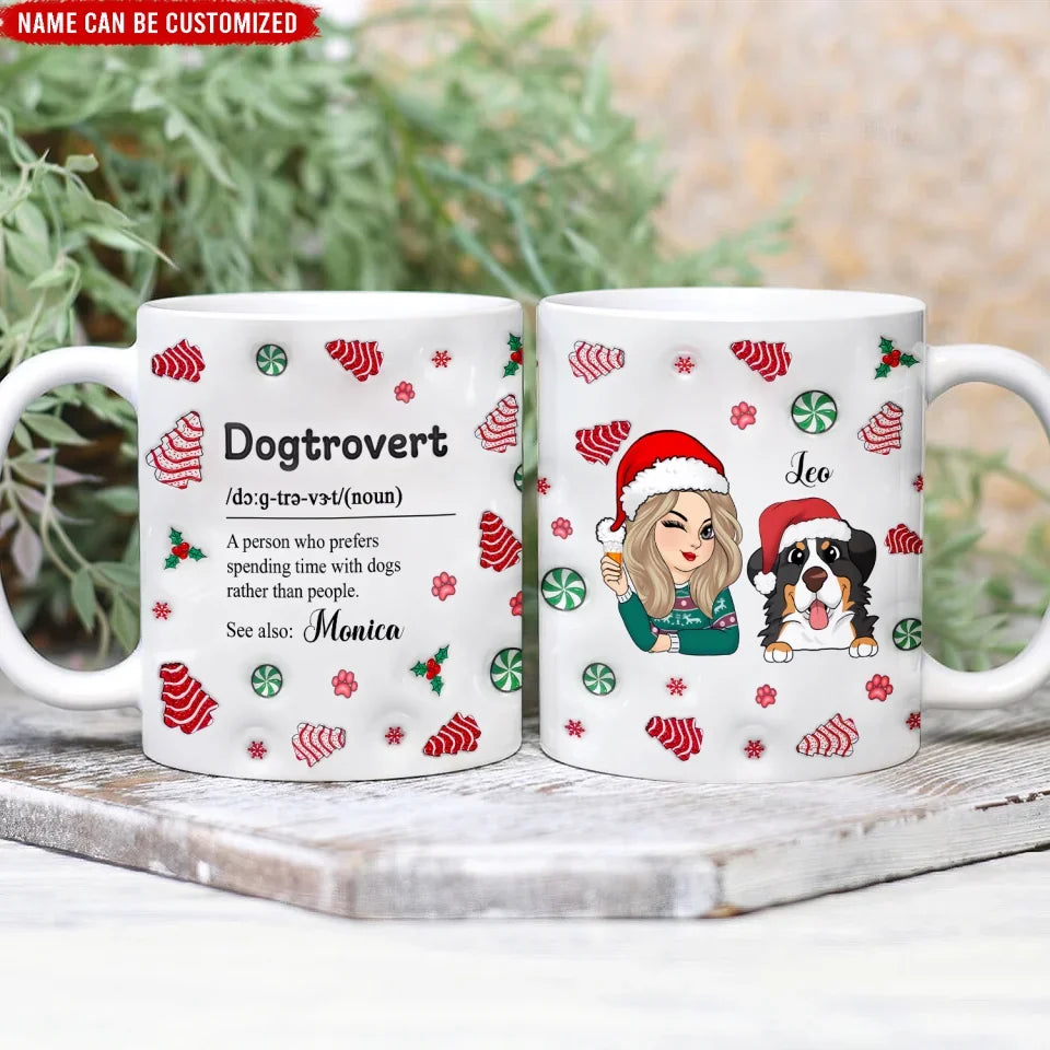 Dogtrovert - Personalized Mug, Funny Dog Dad Mug, Dog Mom Coffee Cup  - M421YV