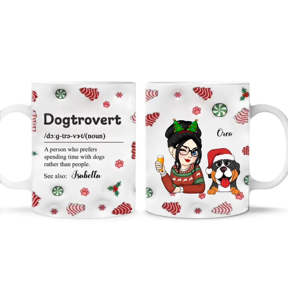 Dogtrovert - Personalized Mug, Funny Dog Dad Mug, Dog Mom Coffee Cup  - M421YV