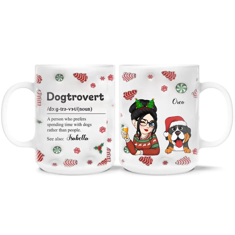 Dogtrovert - Personalized Mug, Funny Dog Dad Mug, Dog Mom Coffee Cup  - M421YV