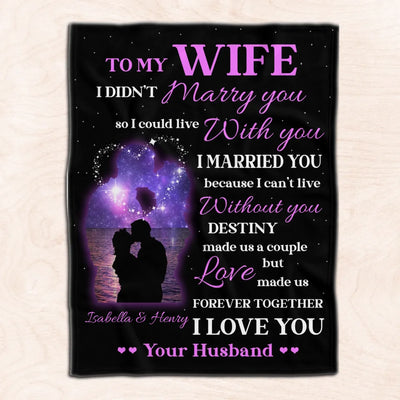 To My Wife - Personalized Blanket, Gift for Wife, Anniversary Gift - BL420YV