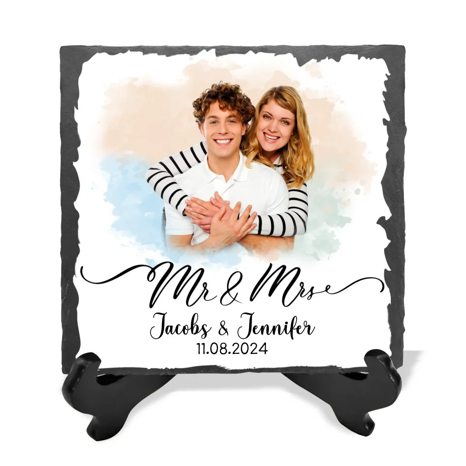 Mr & Mrs Custom Photo Couples - Personalized Stone, Gift For Couples, Gift For Him, Gift For Her -MS484TL