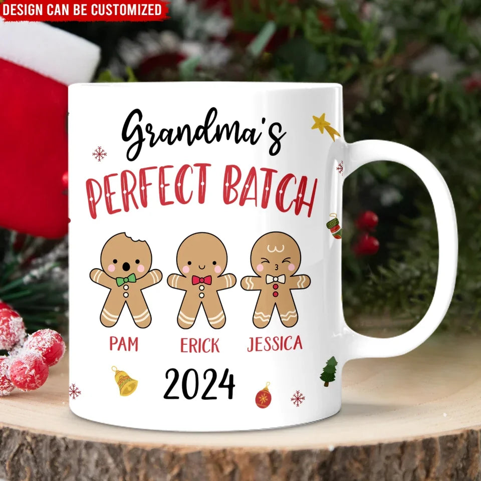 Grandma's Perfect Batch - Personalized Mug, Grandma Christmas Mug - M439YV