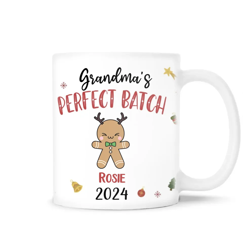 Grandma&#39;s Perfect Batch - Personalized Mug, Grandma Christmas Mug - M439YV