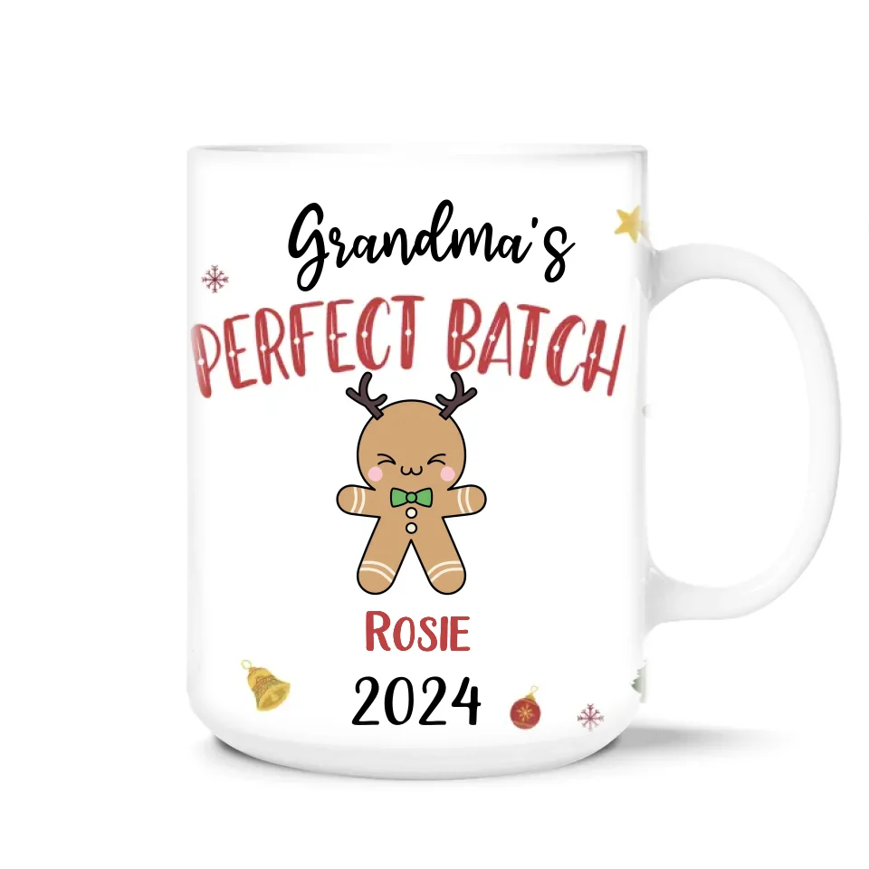 Grandma's Perfect Batch - Personalized Mug, Grandma Christmas Mug - M439YV