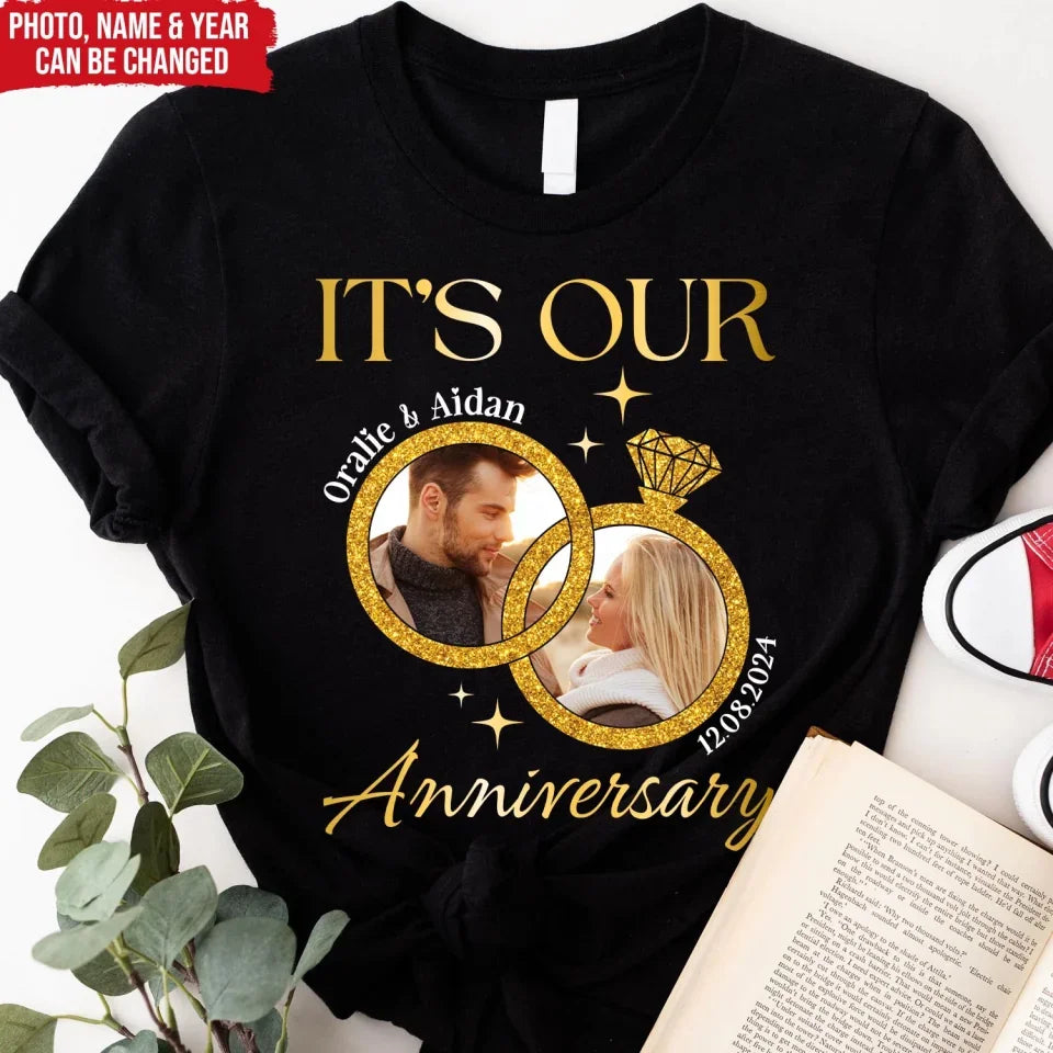 It's Our Anniversary - Personalized T-Shirt, Couple Shirt, Couple Anniversary Shirt , valentines day shirt, valentines day shirts, valentines t-shirt,t-shirt, tee, personalized shirt,valentines day, valentines, valentines day gift, happy valentines day