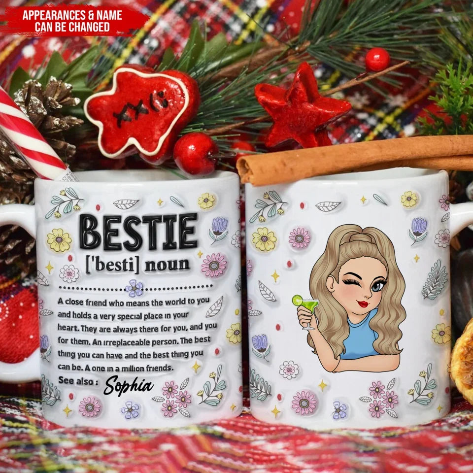 Bestie Definition - Personalized Mug, Funny Gift for Bestie, Best Friend Gift, Sister Mug - M456YV