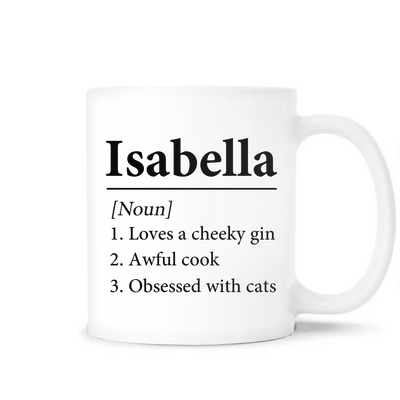 Name Definition - Personalized Mug, Birthday Gift For Him/ Her, Gifts Ideas Presents - M590AN