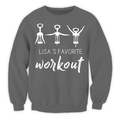 Favorite Workout Wine - Personalized T-Shirt, Funny Gift For Wine - TS605AN