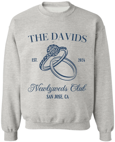Newlyweds Club - Personalized T-Shirt, Couple Vintage Shirt, Anniversary Gift, His and Her Shirt - TS493YV