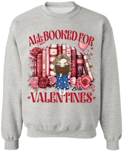 All Booked For Valentines - Personalized T-Shirt, Gift For Book Lovers  - TS622AN
