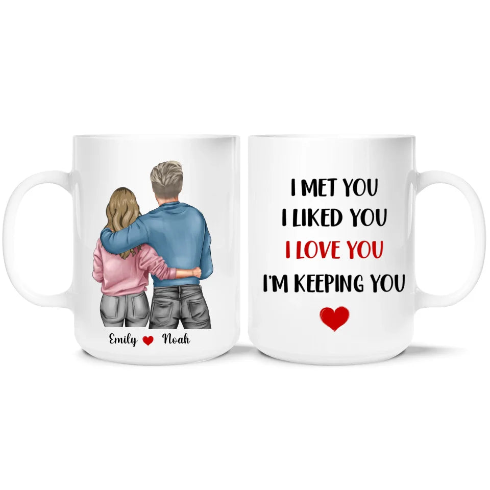 I Met You I Like You - Personalized Mug, Couple Coffee Mug Gifts For Him For Her - M188UP