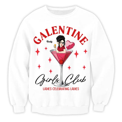 Galentine Girl Club - Personalized T-Shirt, Gift For Social Club Girls - TS630AN