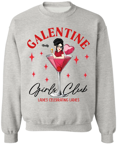 Galentine Girl Club - Personalized T-Shirt, Gift For Social Club Girls - TS630AN
