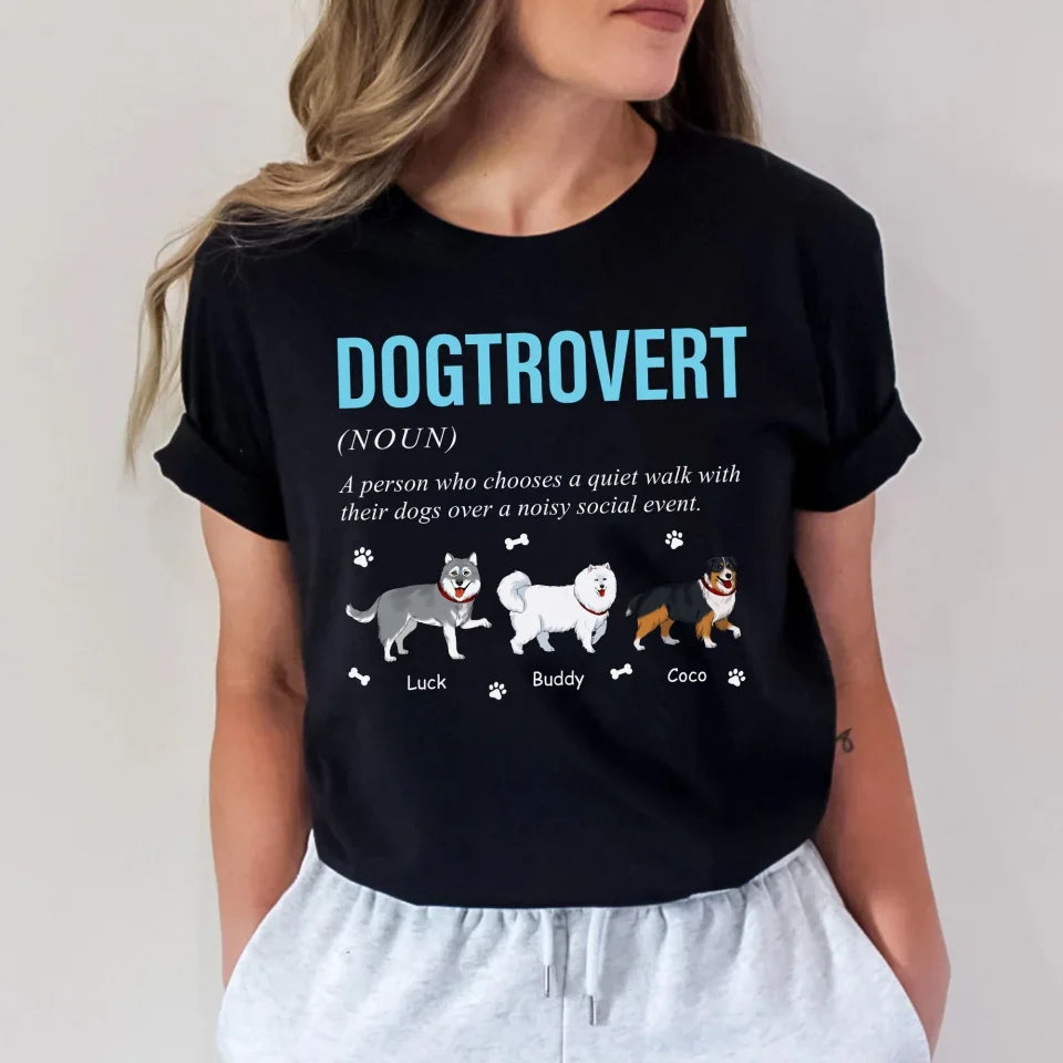 DogTrovert - Personalized T-Shirt, Gift For Dog Lovers  - TS652AN