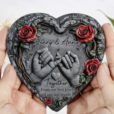 Together From Our First Kiss Till Our Last Breath - Personalized Stone, Couples Gift - MS549TL
